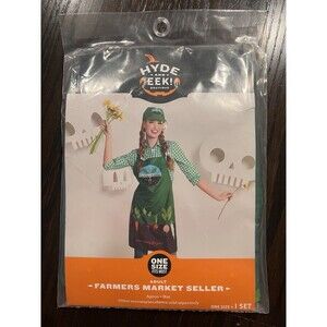 Farmers Market Seller Adult Costume Apron Hat Farm To Table Produce One Size